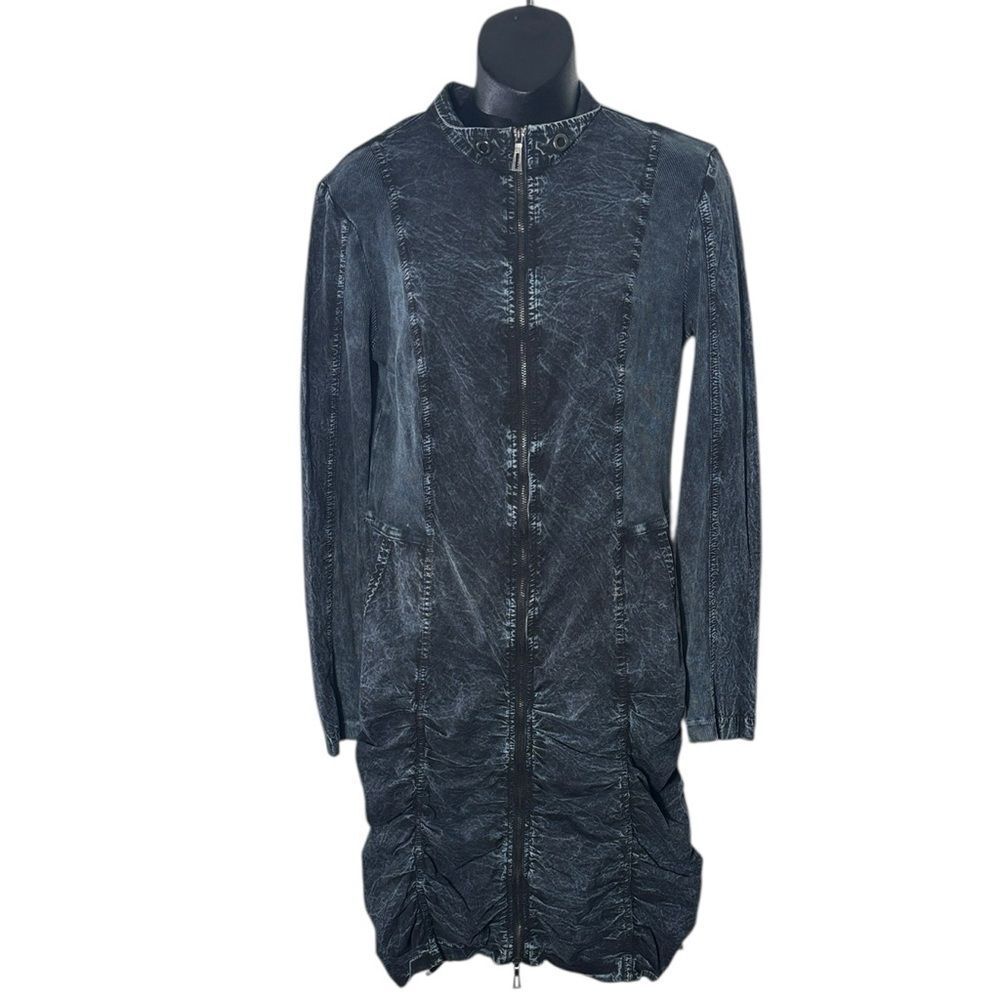 XCVI women’s xs Winifred jacket/dress‎ long line scrunch black grey mineral wash
